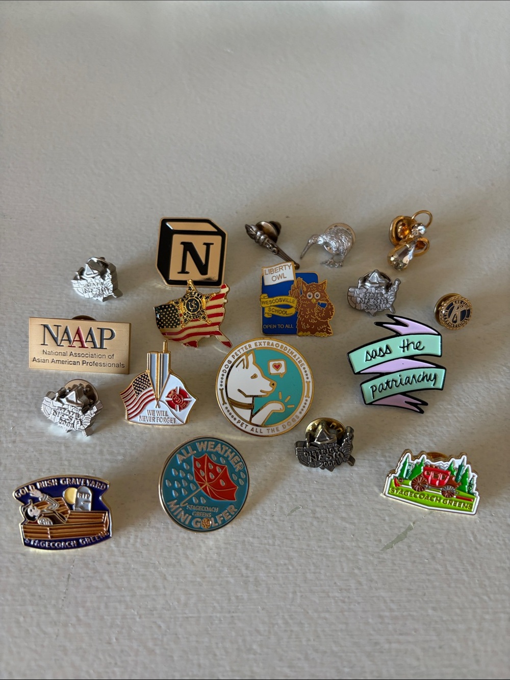 Assorted Enamel Pin Lot - Multicolor Collectible Pins